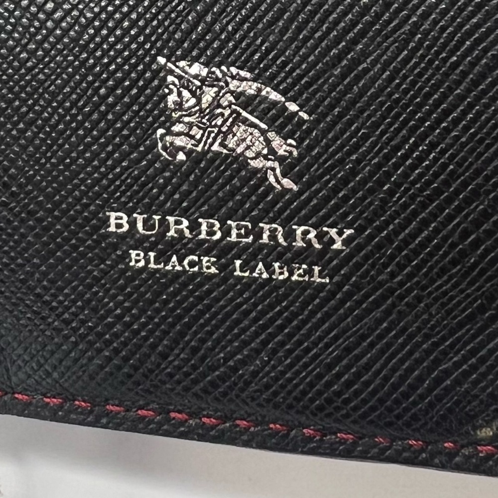 🖤Burberry Mens‎ Saffiano Bifold Black Label Long Wallet | RARE!!!! ❤️ - Picture 10 of 15